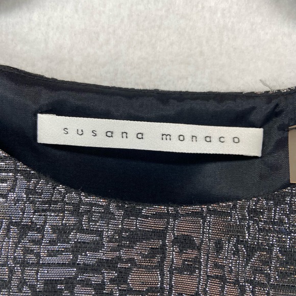 Susana Monaco Black‎ Cocktail Dress Size 4 NWT - Picture 2 of 8